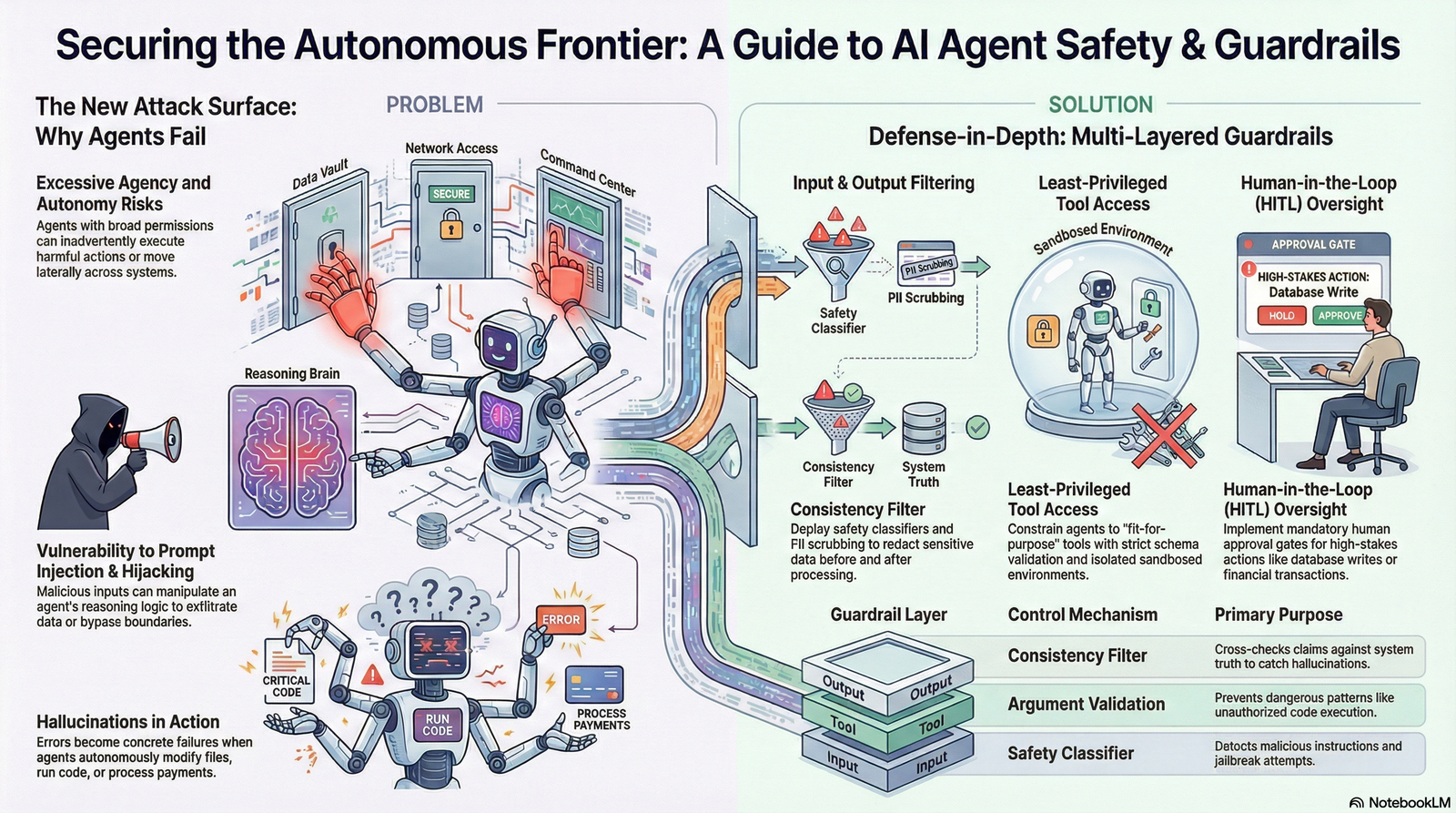 Infographic preview: Beyond Automation: Mastering AI Agent Safety and Guardrails in the Era of Excessive Agency